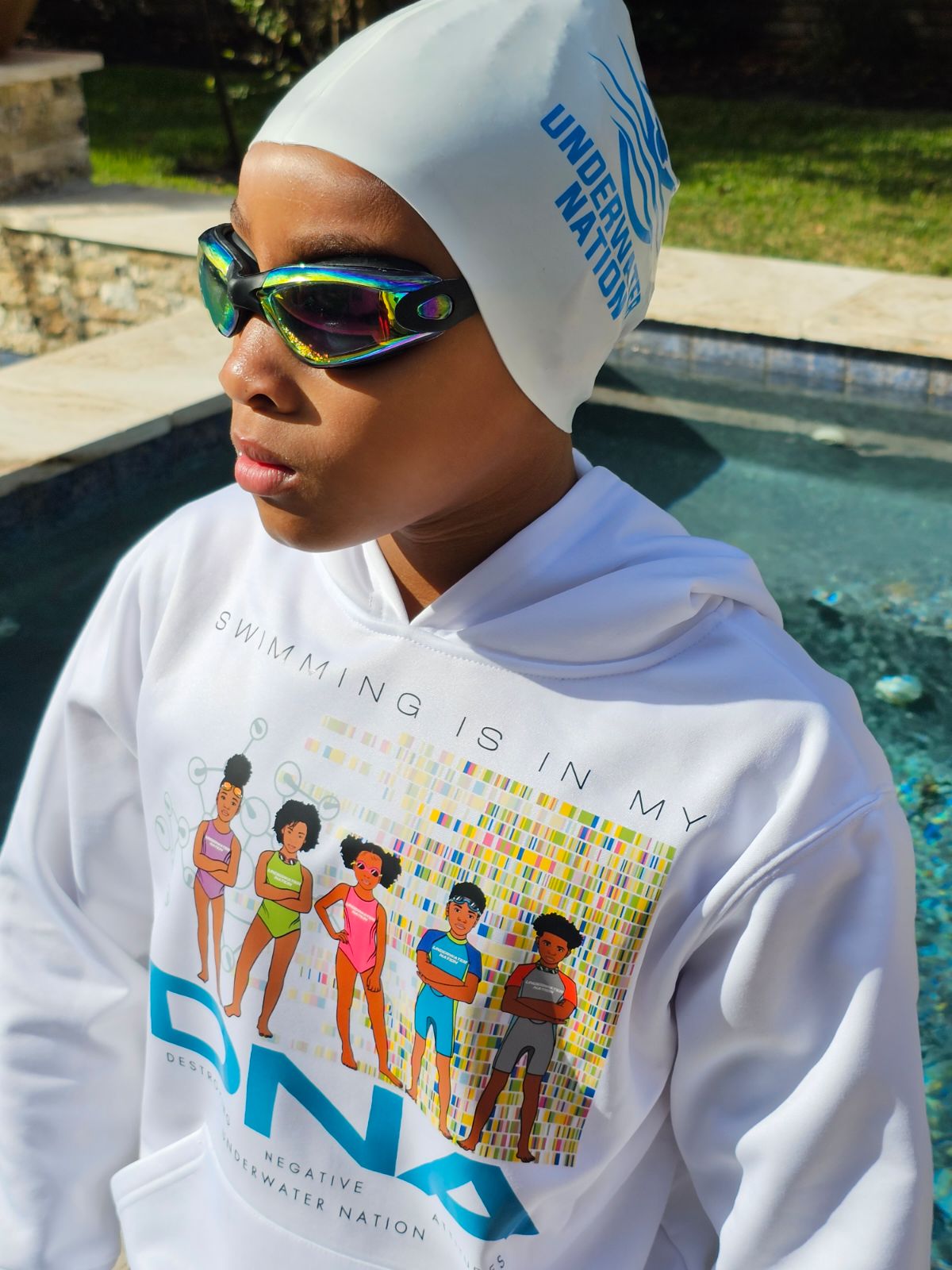 White Underwater Nation DNA Hoodie